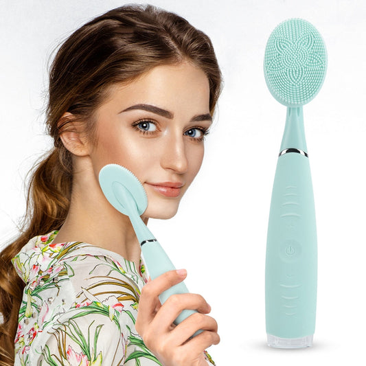 Ultrasonic Facial Cleansing Rechargeable Vibration Face Cleaning Brush