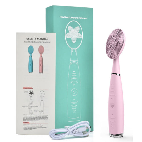 Ultrasonic Facial Cleansing Rechargeable Vibration Face Cleaning Brush